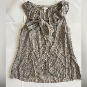 Grey Sleeveless Banana Republic Blouse